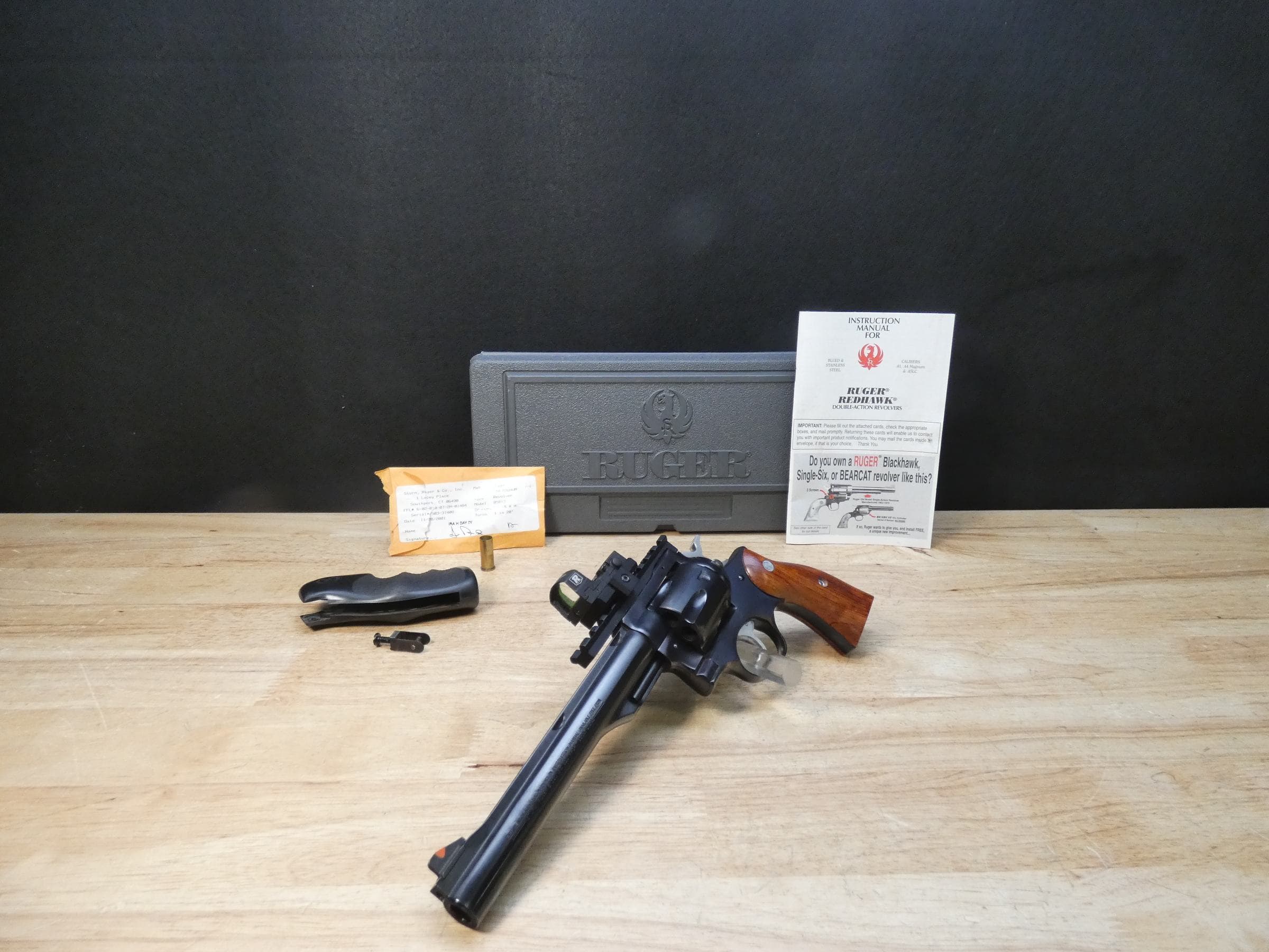 Ruger Redhawk .44 Mag SA/DA 7.5" W/ Optic